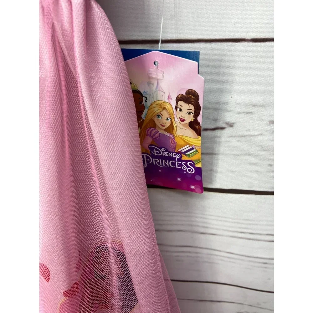 Disney Beautiful Pink Princess‎ Shimmery Tulle Fancy Nightgown Size 3T - Picture 7 of 8
